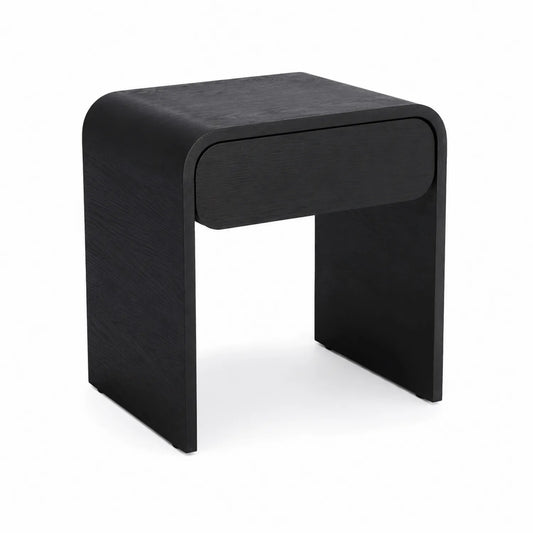 Table de Chevet en MDF Noir 40x35x45 cm