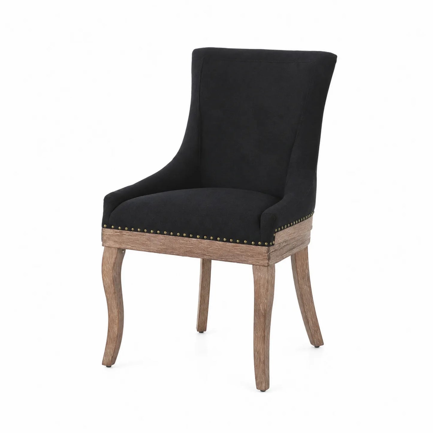 Silla de madera y tela Negra