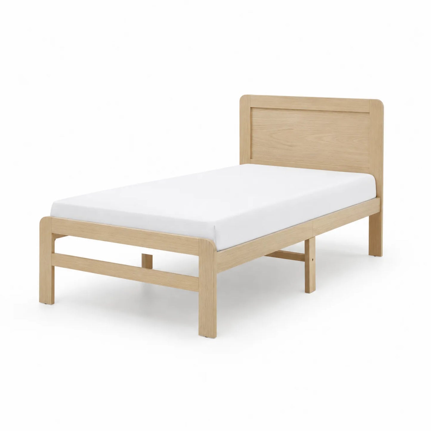 Cama de madera de roble maciza sin colchón 200x100 cm