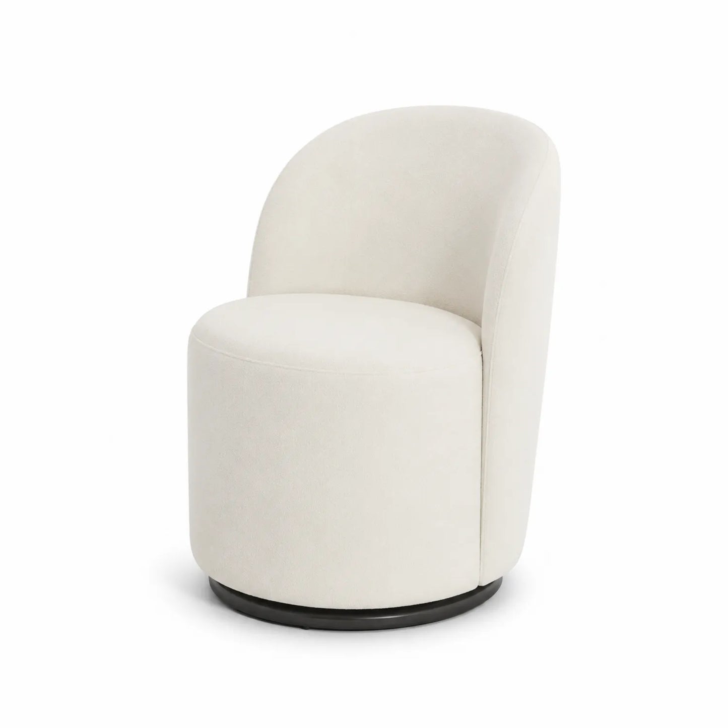 Silla giratoria tapizada beige 70x70x80 cm