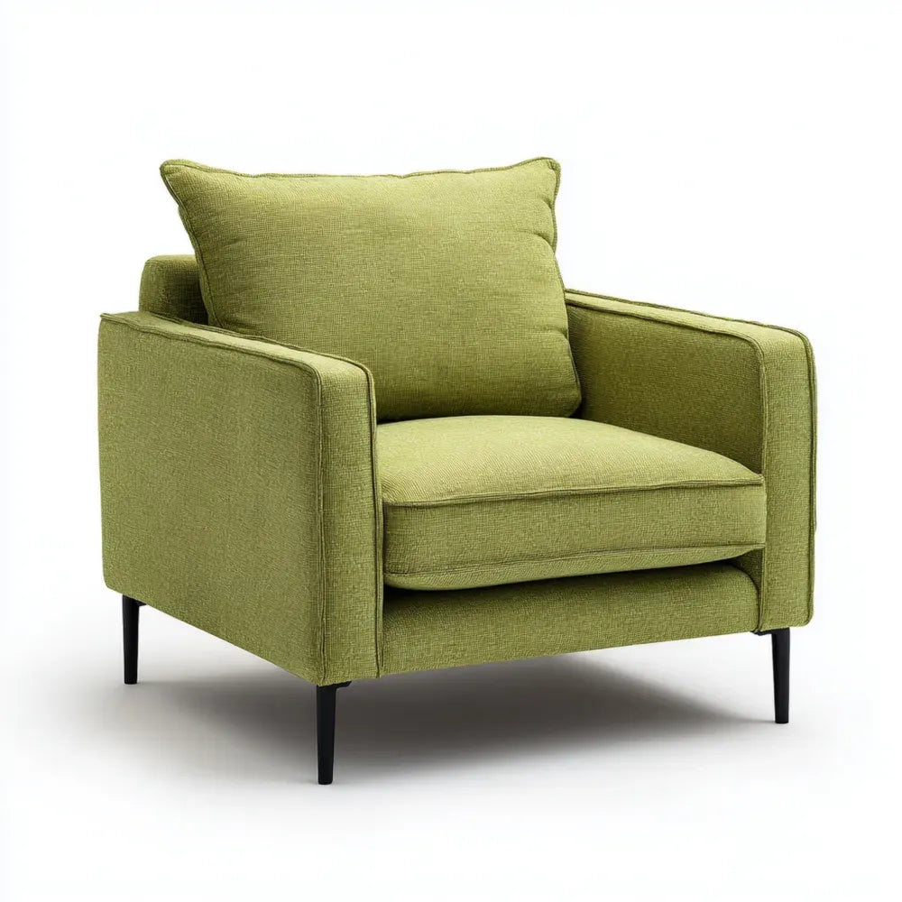 Armchair Fabric Upholstery 80x85x85 cm - Green - Modern Design